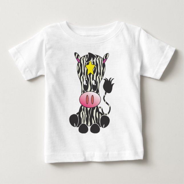 T-shirt Pour Bébé Zèbre se reposant (Devant)