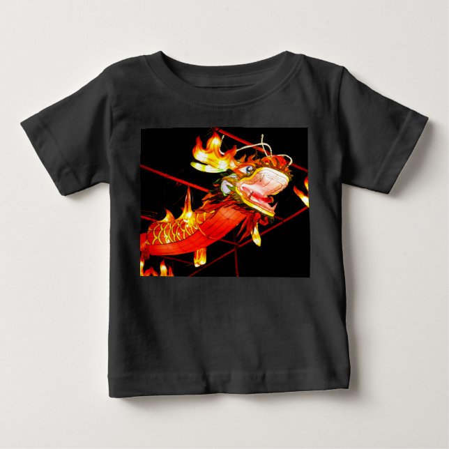 T-shirt Pour Bébé Zhulong dragon de feu  (Devant)