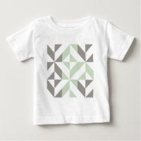 ZigZag géométrique Sage Green et Silver