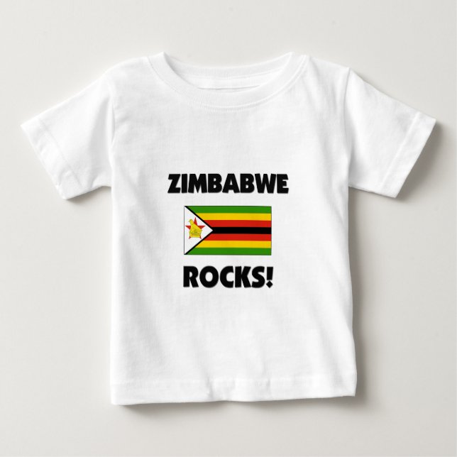 T-shirt Pour Bébé Zimbabwe Rocks (Devant)