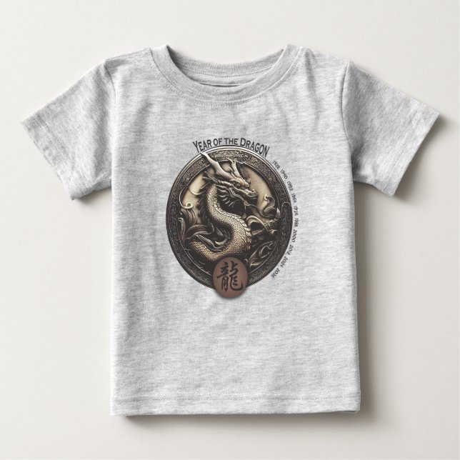 T-shirt Pour Bébé Zodiaque chinois "Dragon" (Devant)