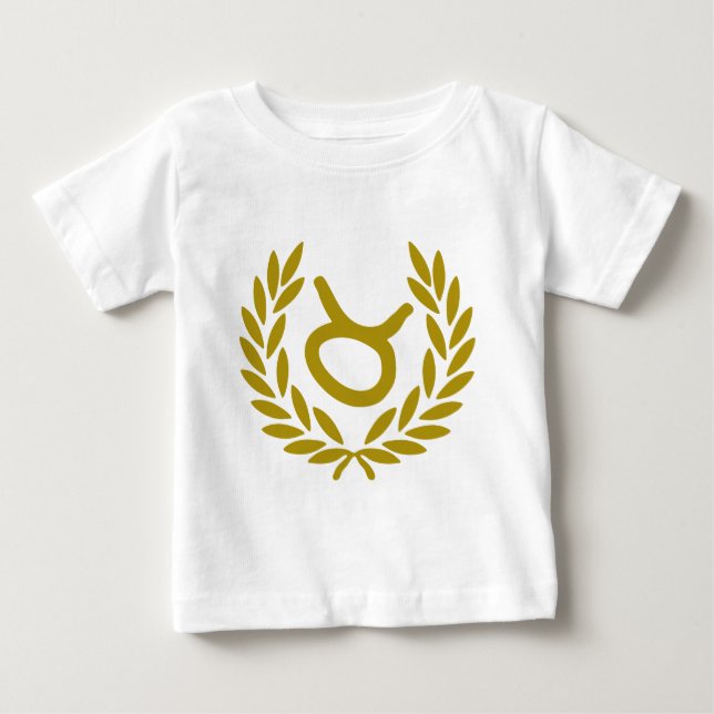 T-shirt Pour Bébé zodiaque-Taureau-laurier (Devant)