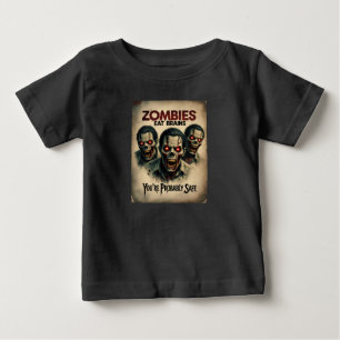 T-shirt Pour Bébé Zombies Mangez les cerveaux Halloween drôle