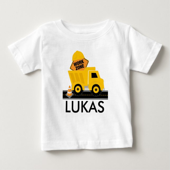 T-shirt Pour Bébé Zone de travail de construction Chemise d'annivers