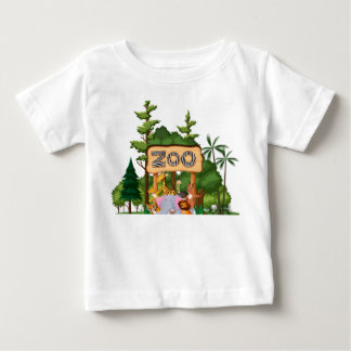 T-shirt Pour Bébé Zoo Animaux Fine Jersey