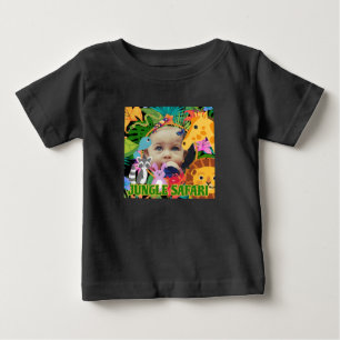 T-shirt Pour Bébé Zoo Animaux Sauvages Safari Jungle Anniversaire En