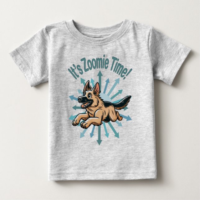 T-shirt Pour Bébé Zoomie Time German Shepherd (Devant)