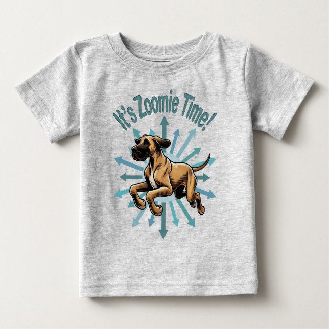 T-shirt Pour Bébé Zoomie Time Great Dane (Devant)