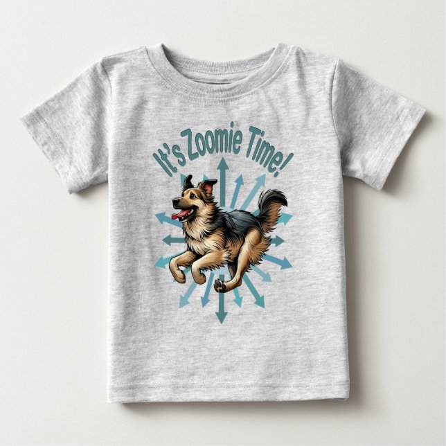 T-shirt Pour Bébé Zoomie Time Large Mutt (Devant)