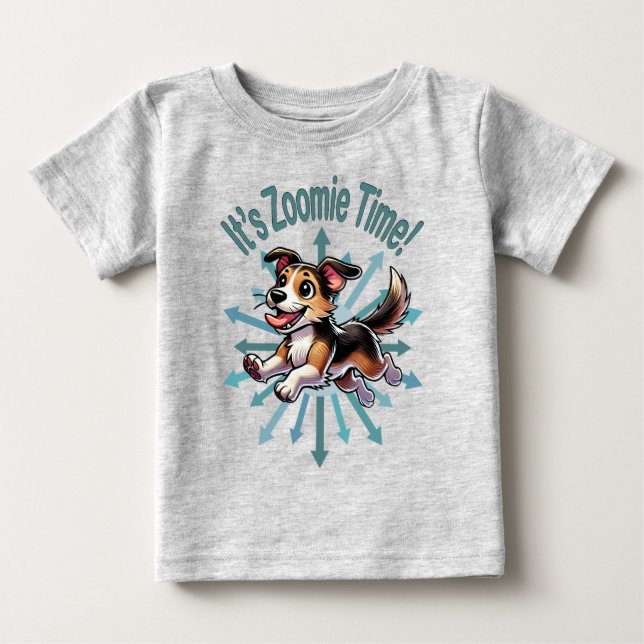 T-shirt Pour Bébé Zoomie Time Mutt (Devant)