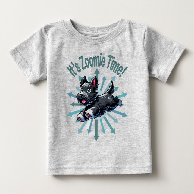 T-shirt Pour Bébé Zoomie Time Scottish Terrier (Devant)