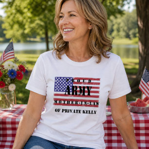 T-shirt pour belle-mère fière de l'armée