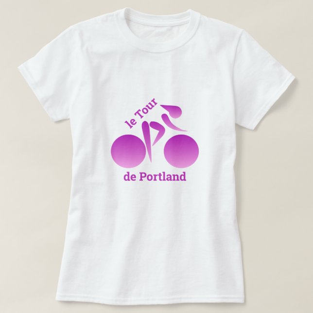 T-shirt pour bicyclette à pink féminin (Design devant)