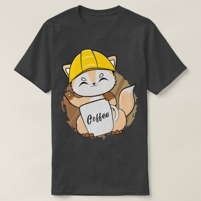 T-shirt Pour Boire Café Pour Louveur De Café Et Constructi (Design devant)