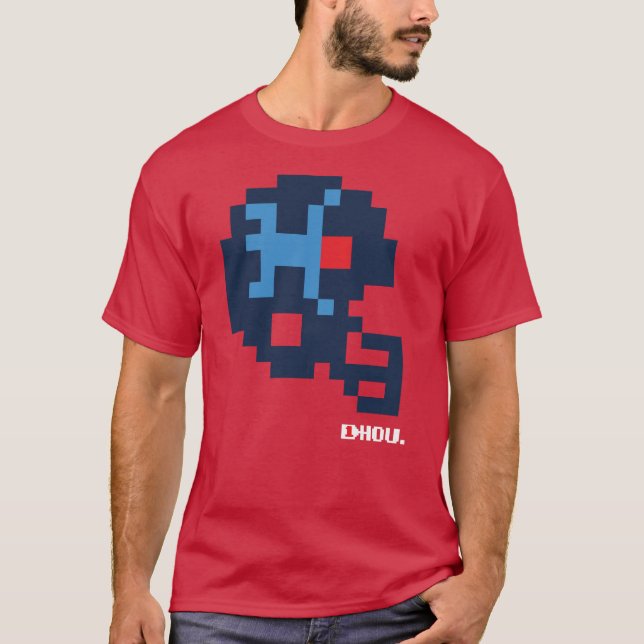 T-shirt pour casque Tecmo Bowl alternatif Texans (Devant)