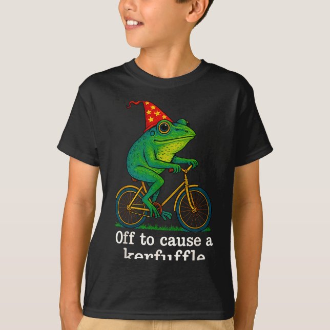 T-shirt Pour causer un chahut drôle de grenouille magicien (Devant)