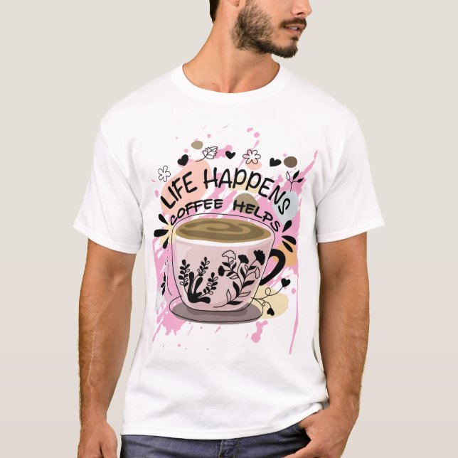 T-shirt pour ceux qui aiment le café (Devant)
