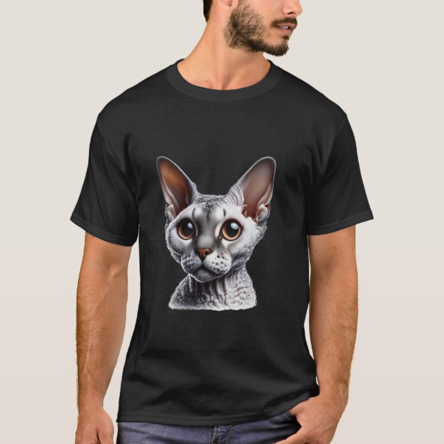 T-shirt pour chat Devon Rex - Conception de race u (Devant)