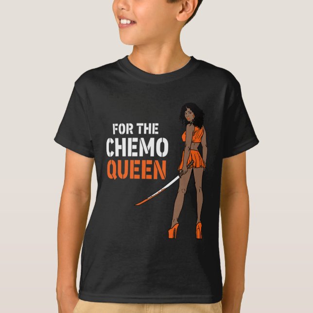T-shirt Pour Chemo Queen Leukemia Awareness Melanin War (Devant)
