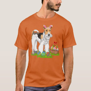 T-shirt Pour Chien Terrier Chasse À L'Oeuf De Pâques Bunny