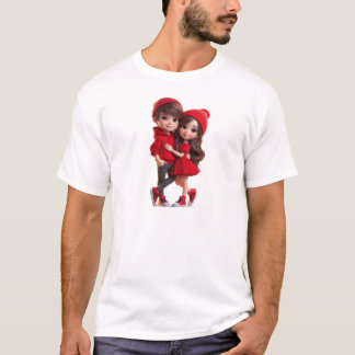 T-shirt pour couple mignon et romantique – Amour d