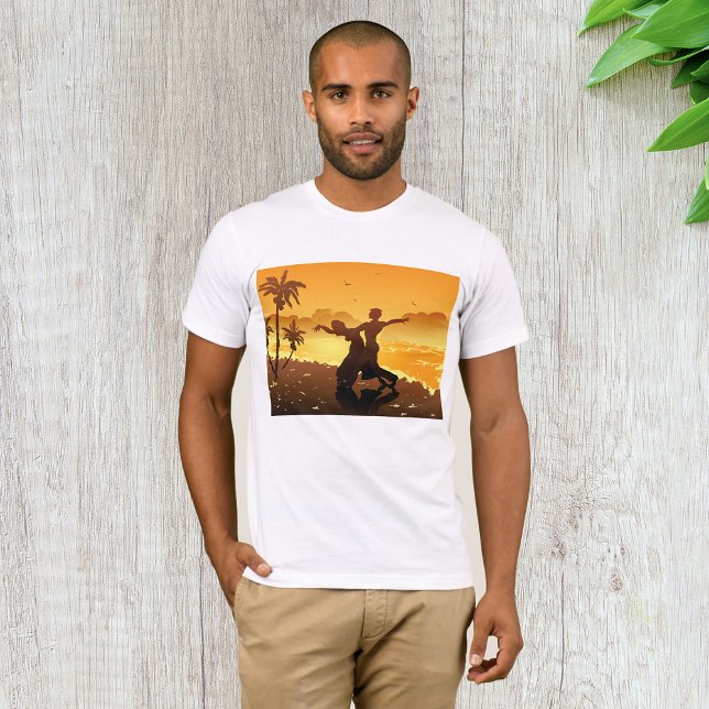 T-Shirt Pour Deux Personnes Dansant Sur La Plage (Créateur téléchargé)
