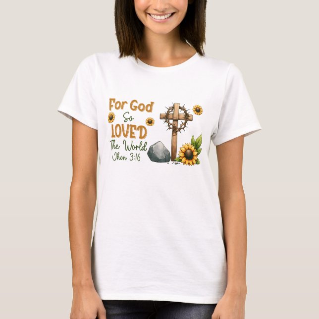 T-shirt Pour Dieu tant aimé le monde (Devant)