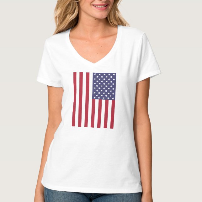 T-shirt pour drapeau américain (Devant)