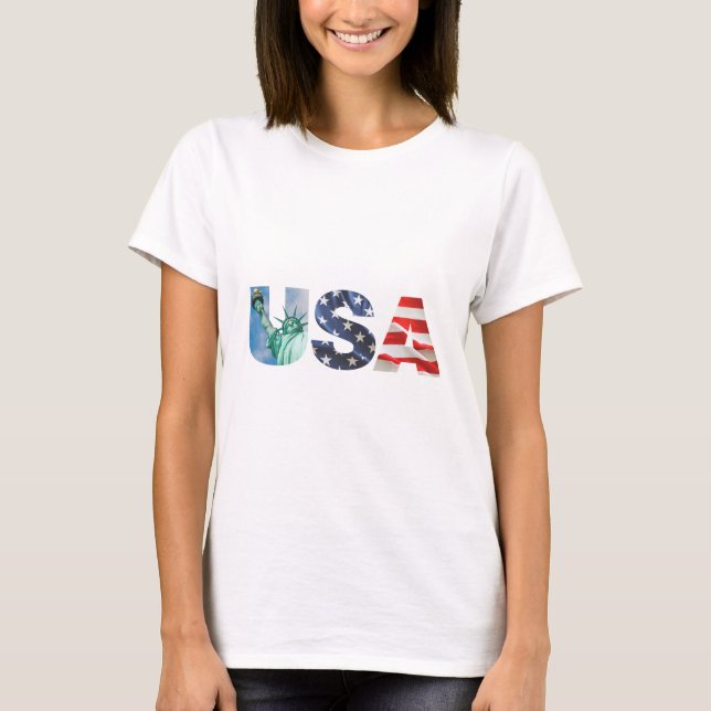 T-shirt pour drapeau américain (Devant)