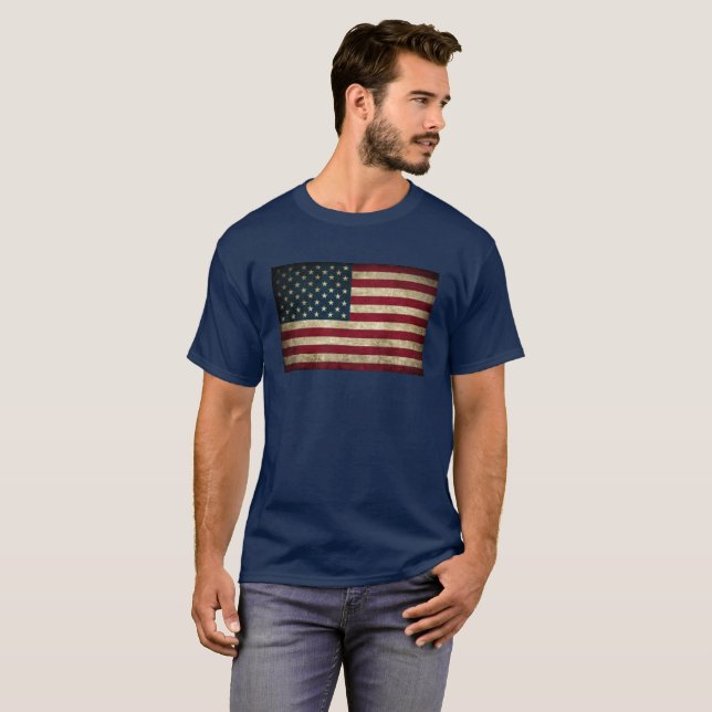 T-shirt pour drapeau américain (Devant entier)