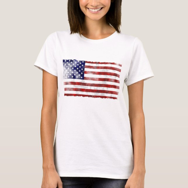 T-shirt pour drapeau américain (Devant)