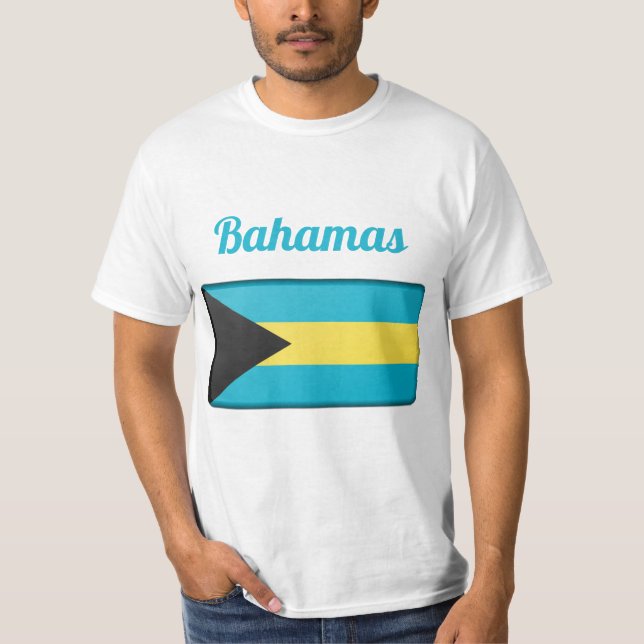T-shirt pour drapeau des Bahamas (Devant)