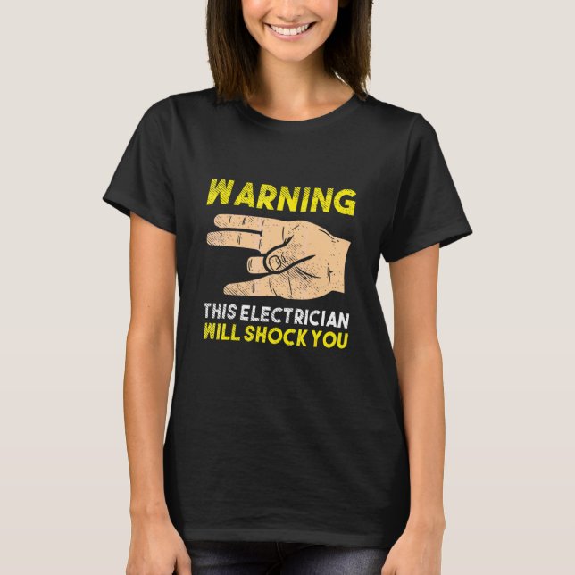 T-shirt Pour Electriciens Cable Ampere Electrique (Devant)