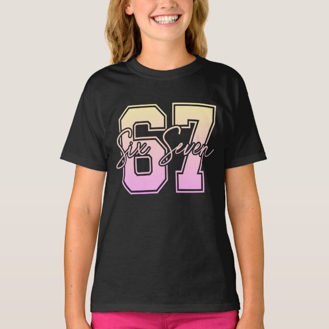 T-shirt pour enfants 67 Meme - Graphique numérique (Devant)