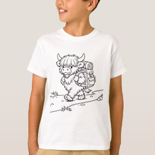 T-shirt pour enfants à colorier Yak de randonnée –