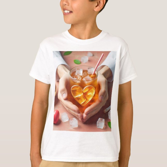 T-Shirt pour enfants Aimant le thé glacé (Devant)