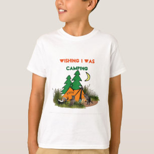 T-shirt pour enfants amusant avec camp Tente et Ra