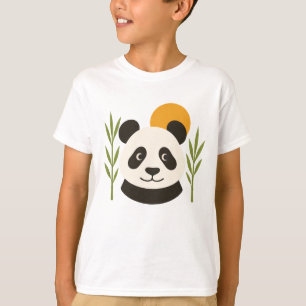 T-shirt pour enfants au bambou avec un panda migno