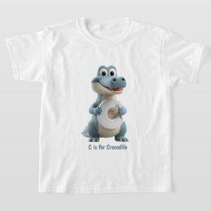 T-shirt pour enfants au crocodile mignon C est p