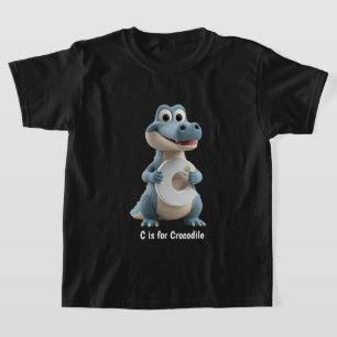 T-shirt pour enfants au crocodile mignon   C est p