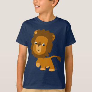 T-shirt pour enfants au lion de contenu de dessin