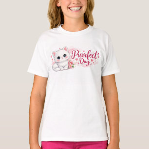 T-shirt pour enfants avec chaton mignon pour une j