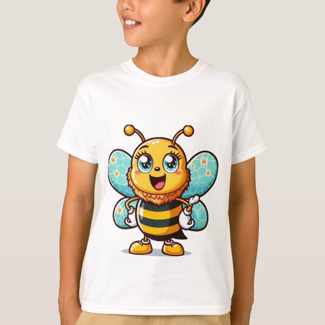 T-shirt pour enfants avec dessin sur l'abeille mig (Devant)