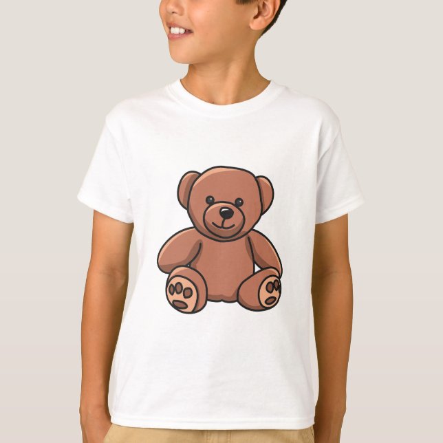 T-shirt pour enfants avec ours en peluche (Devant)