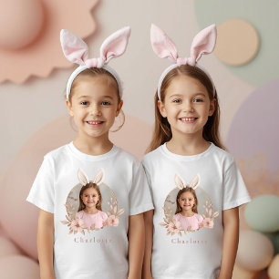 T-Shirt pour enfants avec photo de lapin de Pâques