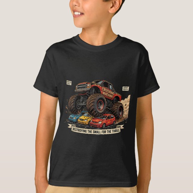 T-shirt pour enfants avec pneu de secours de Monst (Devant)