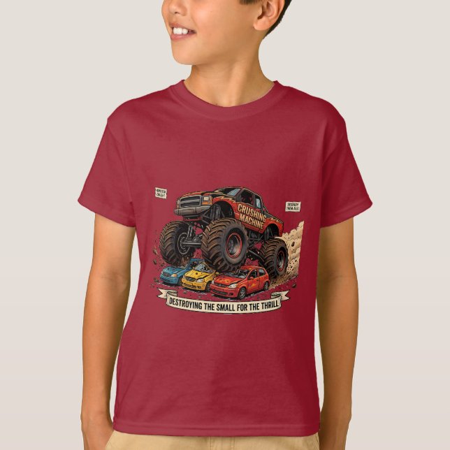 T-shirt pour enfants avec pneu de secours de Monst (Devant)