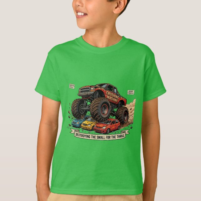 T-shirt pour enfants avec pneu de secours de Monst (Devant)