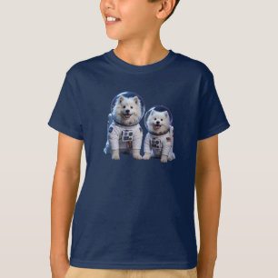 T-shirt pour enfants avec un astronaute Samoyède m
