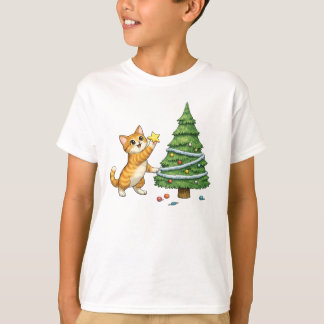 T-shirt pour enfants avec un chat mignon sur un ar